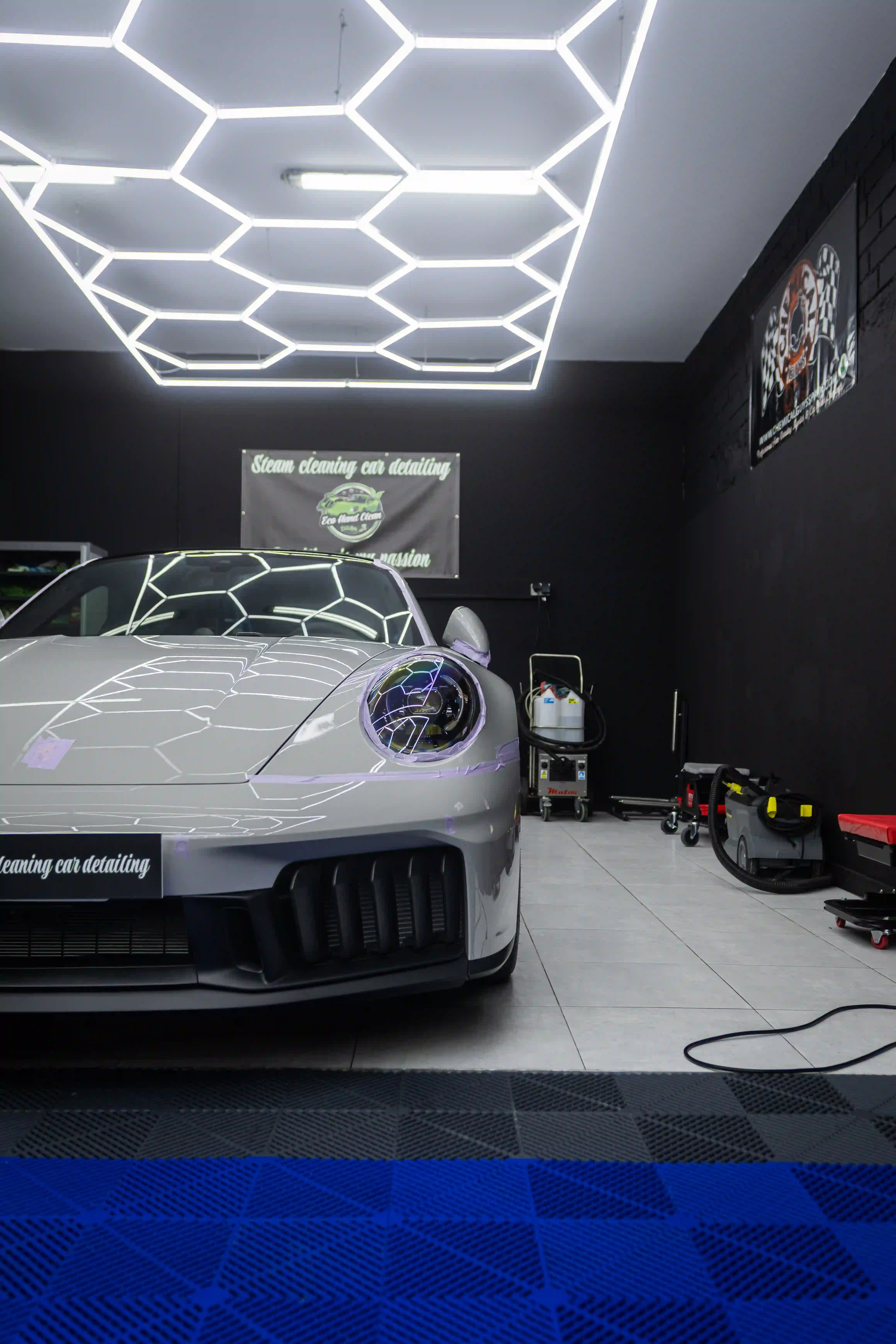 Porsche gris en Eco Hand Clean